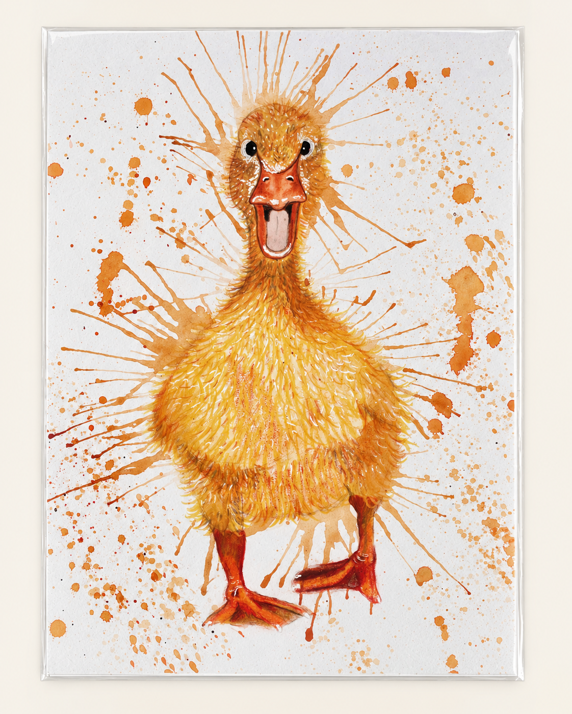 Splatter Duck - Large Countryside Art Print
