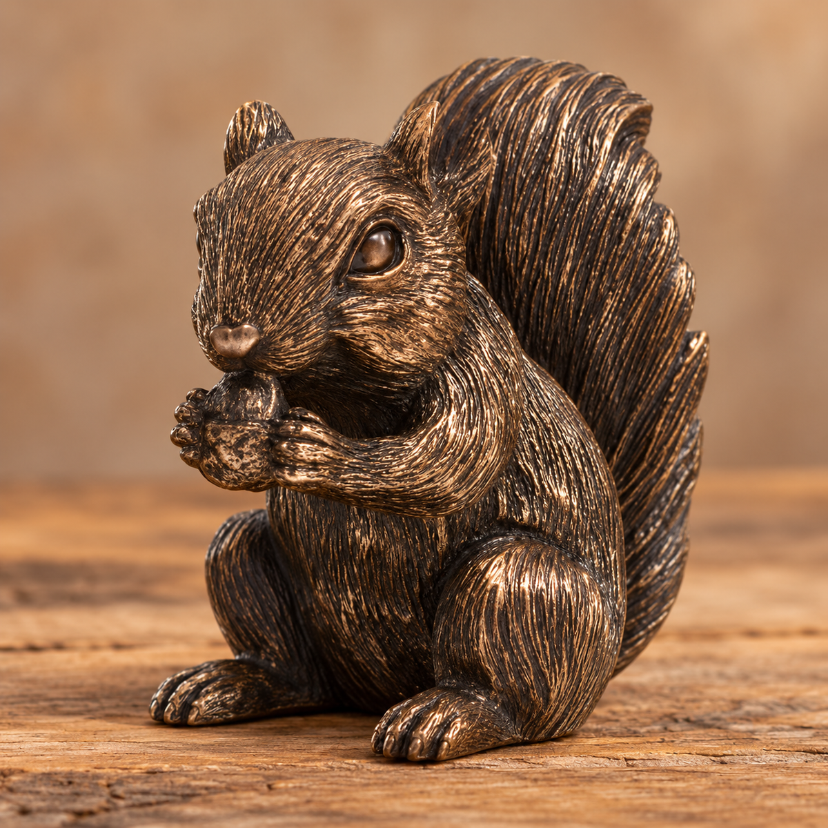 Miniature Bronze Squirrel Ornament