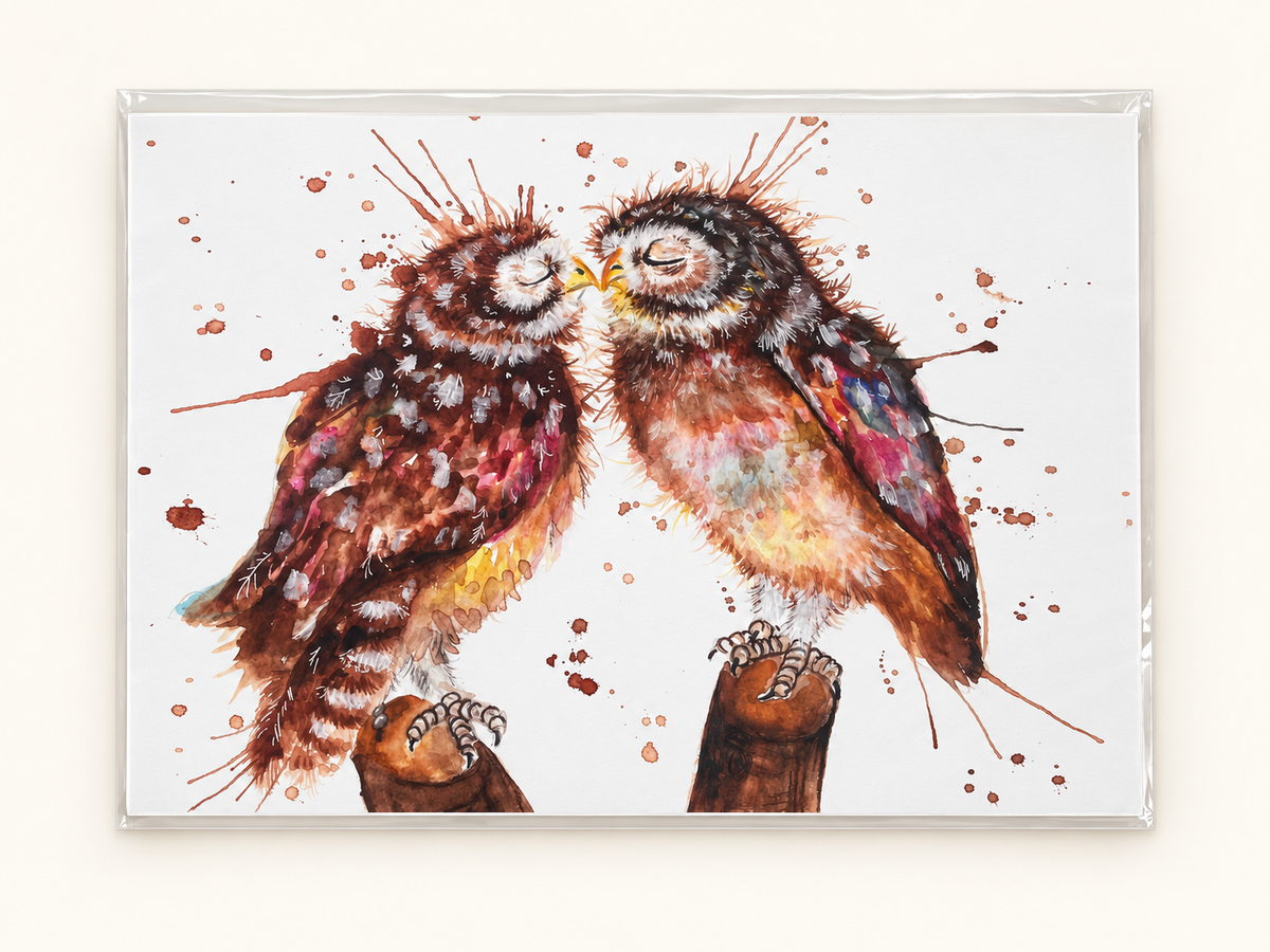 Owl Pair - A4 Print