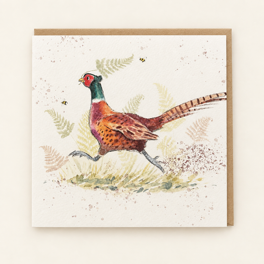 Pheasant Countryside Blank Greeting Card