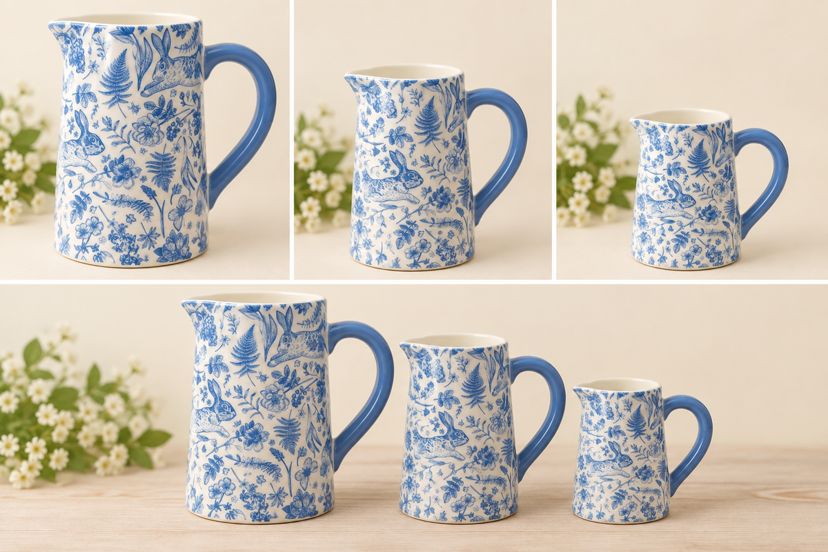 Blue Hare Country Jug