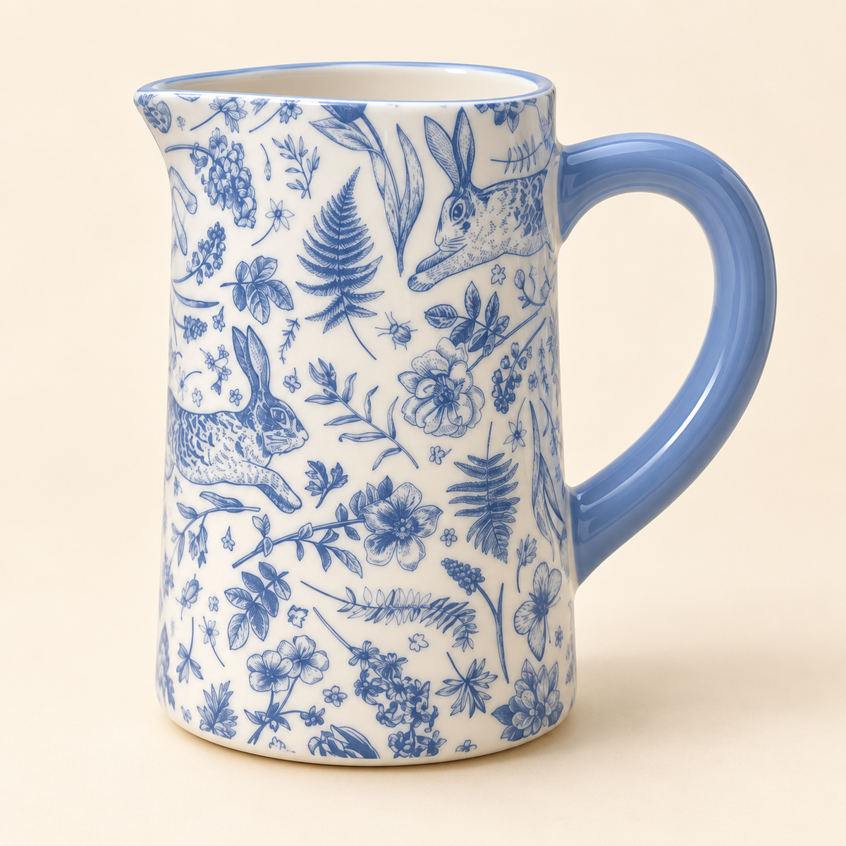 Blue Hare Country Jug