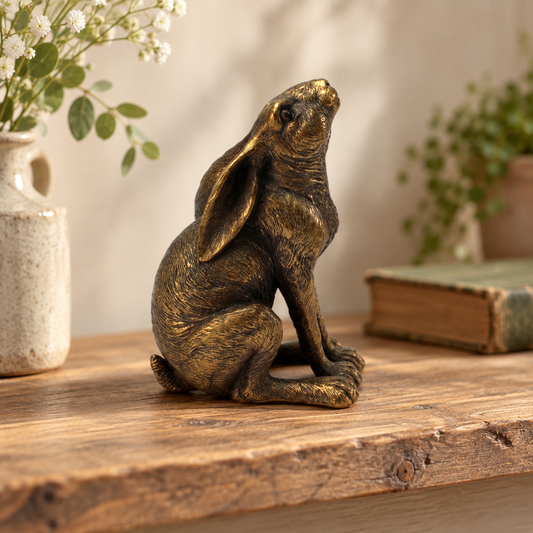 Moongazing Hare Bronze Ornament