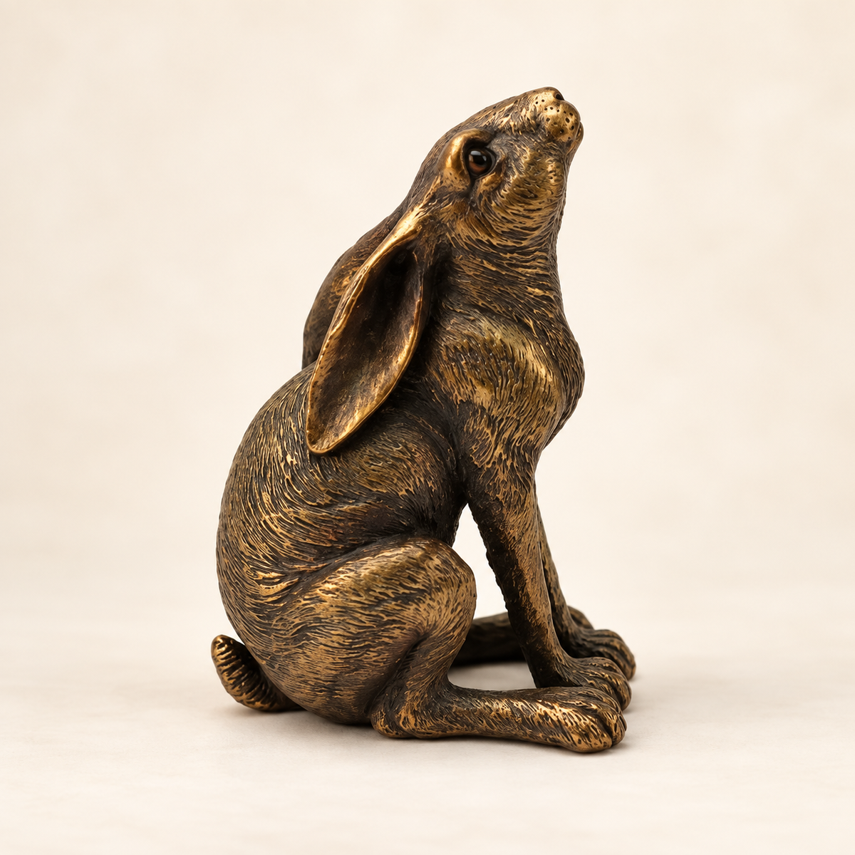 Moongazing Hare Bronze Ornament