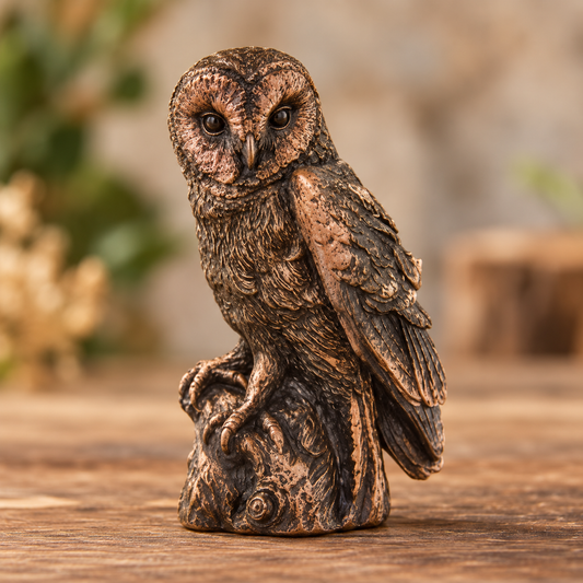 Miniature Bronze Owl Ornament